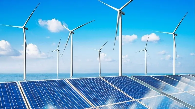 太陽光パネルと風力発電